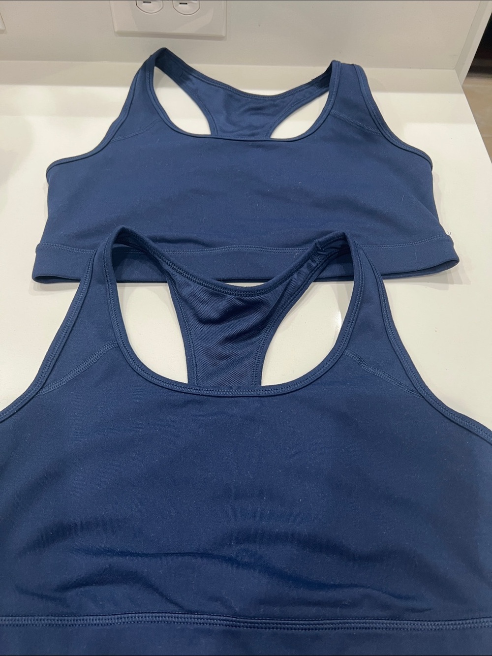 Lands' End Navy Racerback Sports Bras - Twin Pack